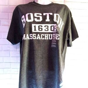 Boston 1630 Massachusetts T Shirt Med Gray